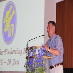 Der Präsident des DFV Holger Ortel eröffnet den Fischereitag